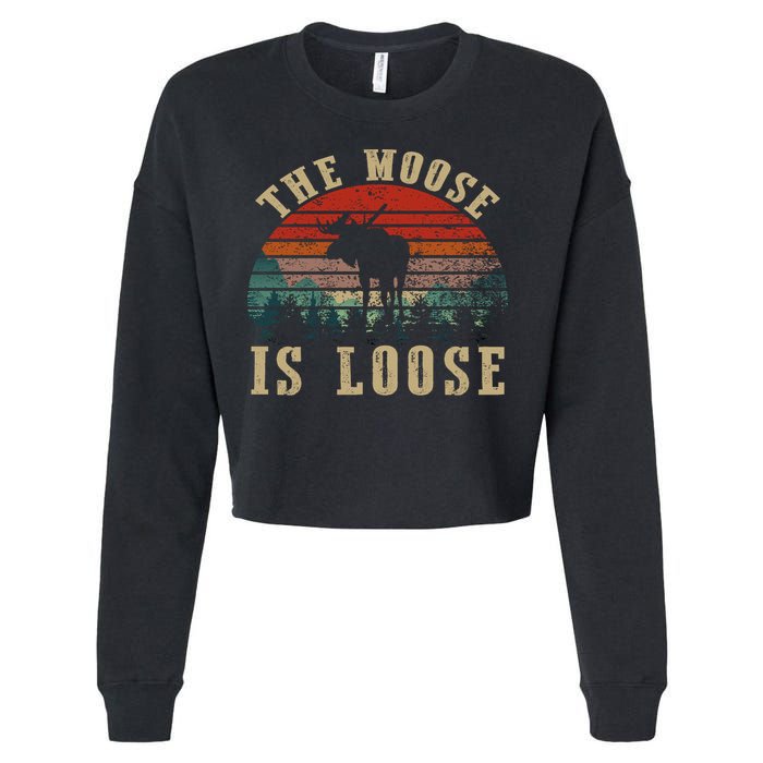 The Moose Is Loose Cropped Pullover Crew
