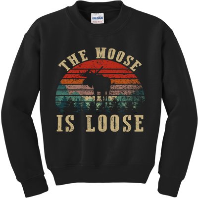 The Moose Is Loose Kids Sweatshirt
