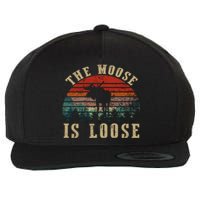 The Moose Is Loose Wool Snapback Cap