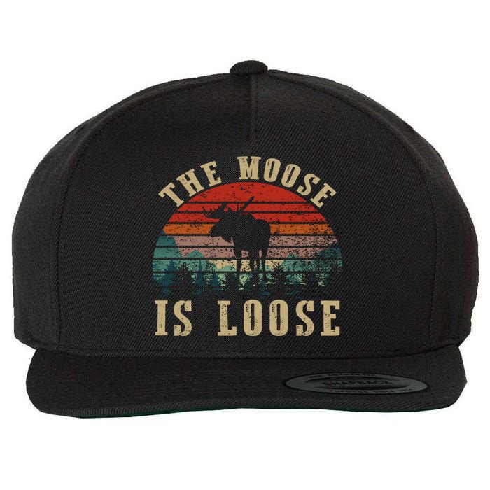 The Moose Is Loose Wool Snapback Cap