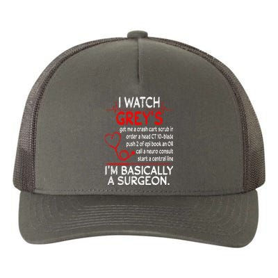 Trust Me I'm Basically A Surgeon Gift Funny Medical Tv Drama Great Gift Yupoong Adult 5-Panel Trucker Hat