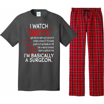 Trust Me I'm Basically A Surgeon Gift Funny Medical Tv Drama Great Gift Pajama Set