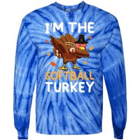 Thanksgiving Matching IM The Baseball Turkey Gift Tie-Dye Long Sleeve Shirt