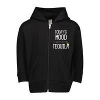 Todays Mood Is Sponsored By Tequila Funny Drinking Toddler Zip Fleece Hoodie