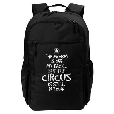The Monkey Is Off My Back Sobriety Anniversary Sober Aa Na Daily Commute Backpack