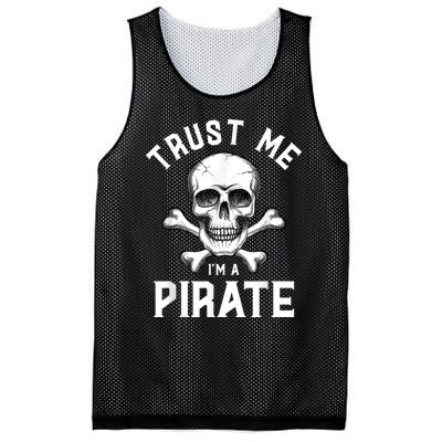 Trust Me Im A Pirate Funny Skull Crossbones Freebooter Mesh Reversible Basketball Jersey Tank