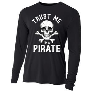 Trust Me Im A Pirate Funny Skull Crossbones Freebooter Cooling Performance Long Sleeve Crew