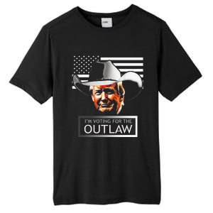 Trump Maga IM Voting For The Outlaw And The Hillbilly 2024 Tall Fusion ChromaSoft Performance T-Shirt