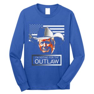 Trump Maga IM Voting For The Outlaw And The Hillbilly 2024 Long Sleeve Shirt