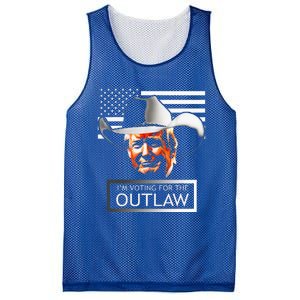 Trump Maga IM Voting For The Outlaw And The Hillbilly 2024 Mesh Reversible Basketball Jersey Tank