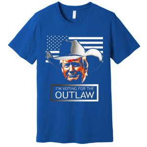 Trump Maga IM Voting For The Outlaw And The Hillbilly 2024 Premium T-Shirt