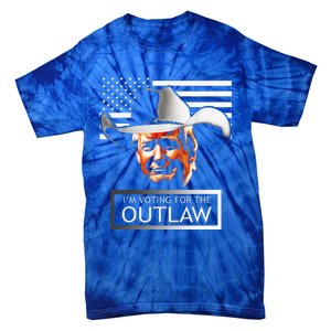 Trump Maga IM Voting For The Outlaw And The Hillbilly 2024 Tie-Dye T-Shirt