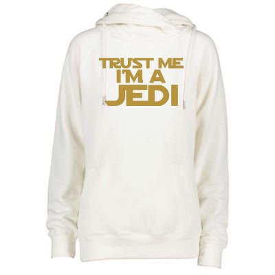 Trust ME I'M A JEDI Womens Funnel Neck Pullover Hood