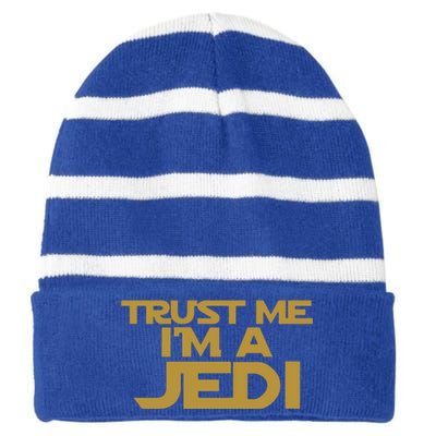 Trust ME I'M A JEDI Striped Beanie with Solid Band