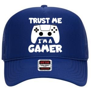 Trust Me I´m A Gamer Online Clothes Computer Video Game Geek Gift High Crown Mesh Back Trucker Hat