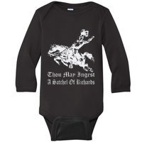 Thou May Ingest A Satchel Of Richards Baby Long Sleeve Bodysuit