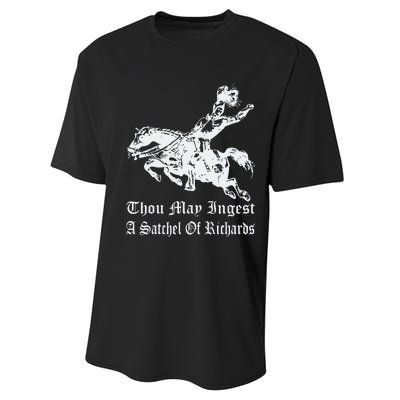 Thou May Ingest A Satchel Of Richards Performance Sprint T-Shirt