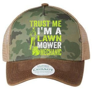 Trust Me IM A Lawn Mower Mechanic Funny Gardening Father Legacy Tie Dye Trucker Hat