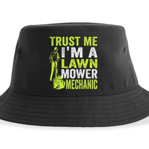 Trust Me IM A Lawn Mower Mechanic Funny Gardening Father Sustainable Bucket Hat