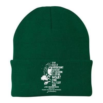 The Most Important Kind Of Freedom Is To Be What You Really Are Jim Knit Cap Winter Beanie