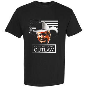 Trump Maga IM Voting For The Outlaw And The Hillbilly 2024 Garment-Dyed Heavyweight T-Shirt