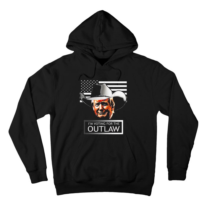 Trump Maga IM Voting For The Outlaw And The Hillbilly 2024 Hoodie