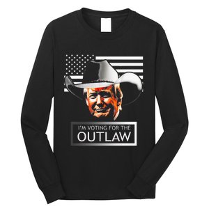 Trump Maga IM Voting For The Outlaw And The Hillbilly 2024 Long Sleeve Shirt