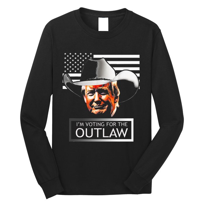 Trump Maga IM Voting For The Outlaw And The Hillbilly 2024 Long Sleeve Shirt