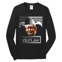 Trump Maga IM Voting For The Outlaw And The Hillbilly 2024 Tall Long Sleeve T-Shirt