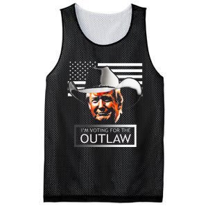 Trump Maga IM Voting For The Outlaw And The Hillbilly 2024 Mesh Reversible Basketball Jersey Tank