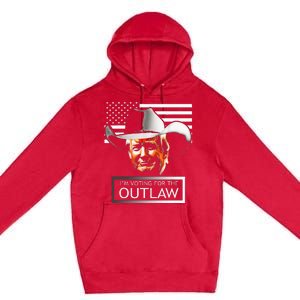 Trump Maga IM Voting For The Outlaw And The Hillbilly 2024 Premium Pullover Hoodie