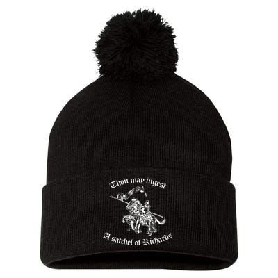 Thou May Ingest A Satchel Of Richards Eat A Bag Of Dicks Pom Pom 12in Knit Beanie