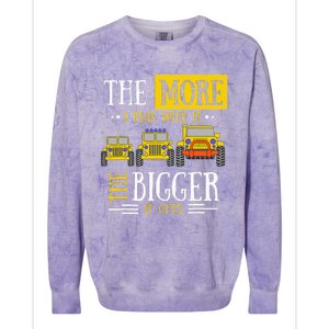 The More I Play With It The Bigger It Gets Off Roader Gift Colorblast Crewneck Sweatshirt