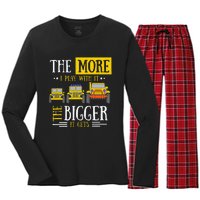 The More I Play With It The Bigger It Gets Off Roader Gift Women's Long Sleeve Flannel Pajama Set 