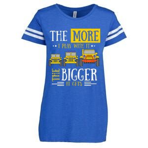 The More I Play With It The Bigger It Gets Off Roader Gift Enza Ladies Jersey Football T-Shirt