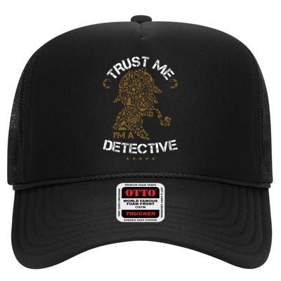 Trust Me I'm A Detective High Crown Mesh Back Trucker Hat