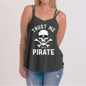 Trust Me I'm A Pirate Funny Skull Crossbones Freebooter Women's Strappy Tank