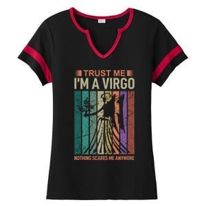 Trust Me Im A Virgo Astrology Gift Ladies Halftime Notch Neck Tee