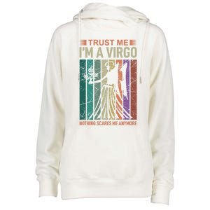 Trust Me Im A Virgo Astrology Gift Womens Funnel Neck Pullover Hood