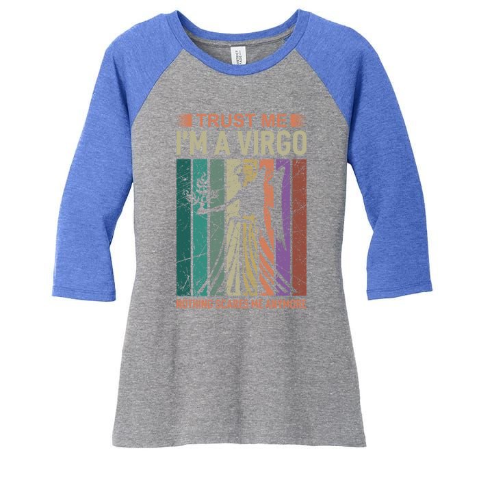 Trust Me Im A Virgo Astrology Gift Women's Tri-Blend 3/4-Sleeve Raglan Shirt