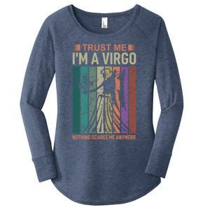 Trust Me Im A Virgo Astrology Gift Women's Perfect Tri Tunic Long Sleeve Shirt