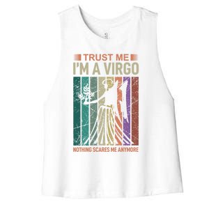 Trust Me Im A Virgo Astrology Gift Women's Racerback Cropped Tank