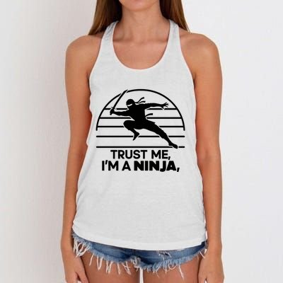 Trust Me IM A Ninja Women's Knotted Racerback Tank