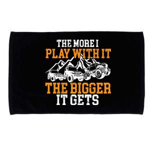 The More I Play With It The Bigger It Gets I Funny Truck Microfiber Hand Towel