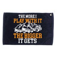 The More I Play With It The Bigger It Gets I Funny Truck Grommeted Golf Towel