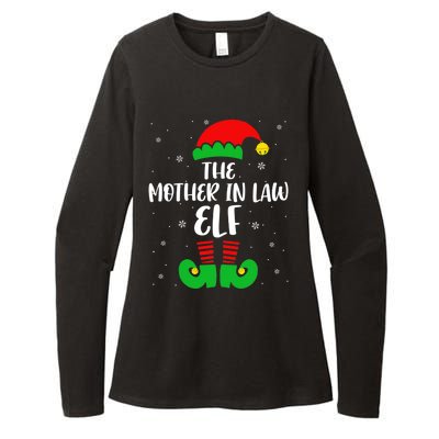 The Mother In Law Elf Funny Christmas Elf Matching Family Gift Womens CVC Long Sleeve Shirt