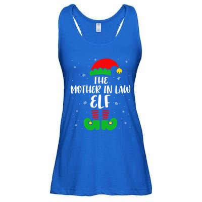 The Mother In Law Elf Funny Christmas Elf Matching Family Gift Ladies Essential Flowy Tank