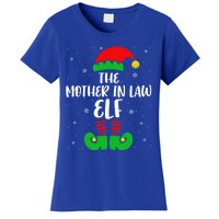 The Mother In Law Elf Funny Christmas Elf Matching Family Gift Women's T-Shirt