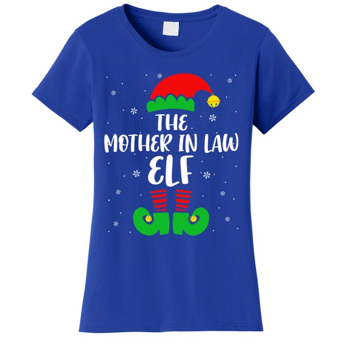 The Mother In Law Elf Funny Christmas Elf Matching Family Gift Women's T-Shirt