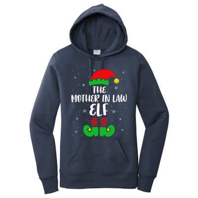 The Mother In Law Elf Funny Christmas Elf Matching Family Gift Women's Pullover Hoodie